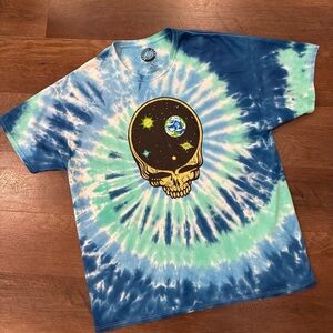 Grateful Dead Space Skull Tie Due Tee Size XL